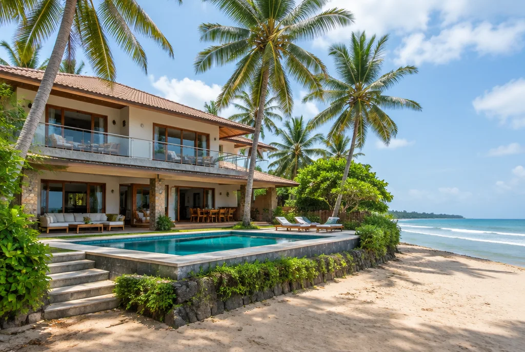 Beach Family Villa Design for Maggona exterior house design by Structa Engineering