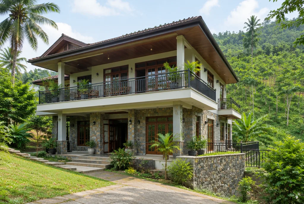 Rubber Hill Home Design for Bulathsinhala exterior house design by Structa Engineering