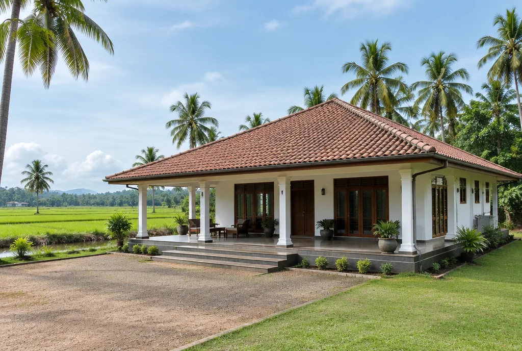 Rural Family Home Design for Millaniya exterior house design by Structa Engineering