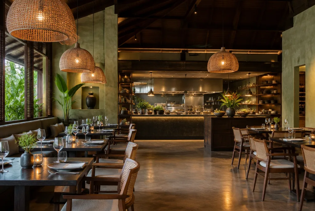 Fine Dining Restaurant Interior Design for Colombo 03 exterior house design by Structa Engineering