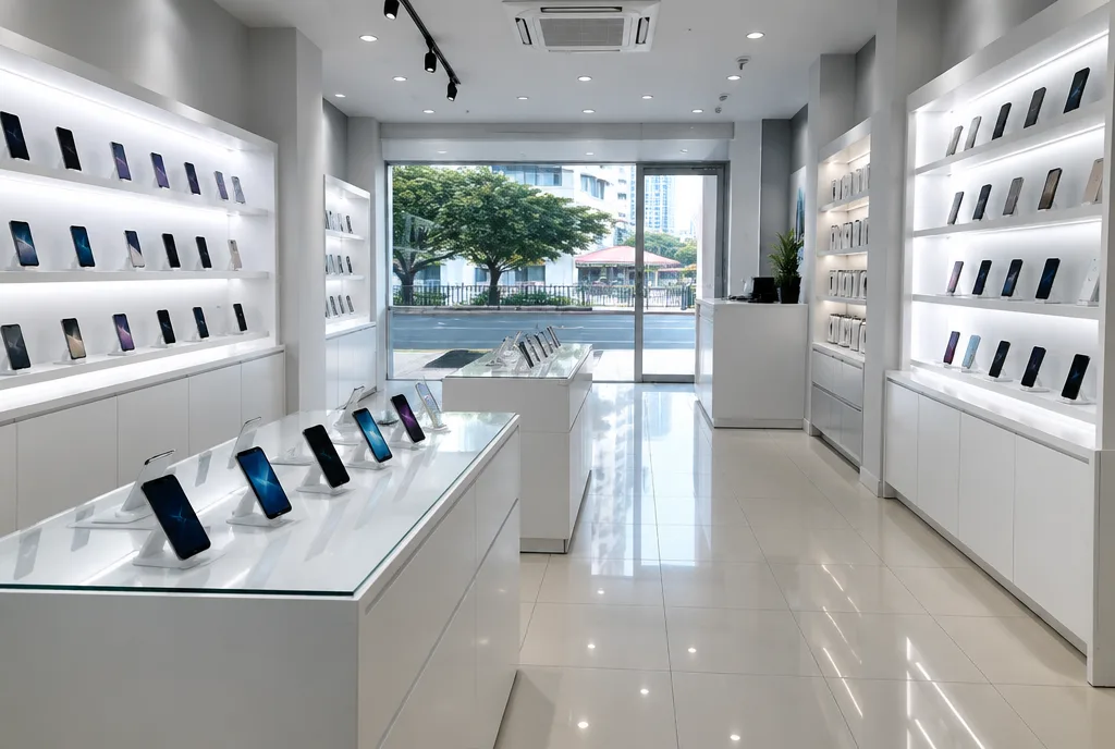 Mobile Phone Shop Design for Colombo 06 exterior house design by Structa Engineering