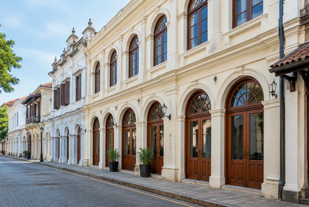 Heritage Shopfront Restoration Design for Colombo 01 exterior house design by Structa Engineering