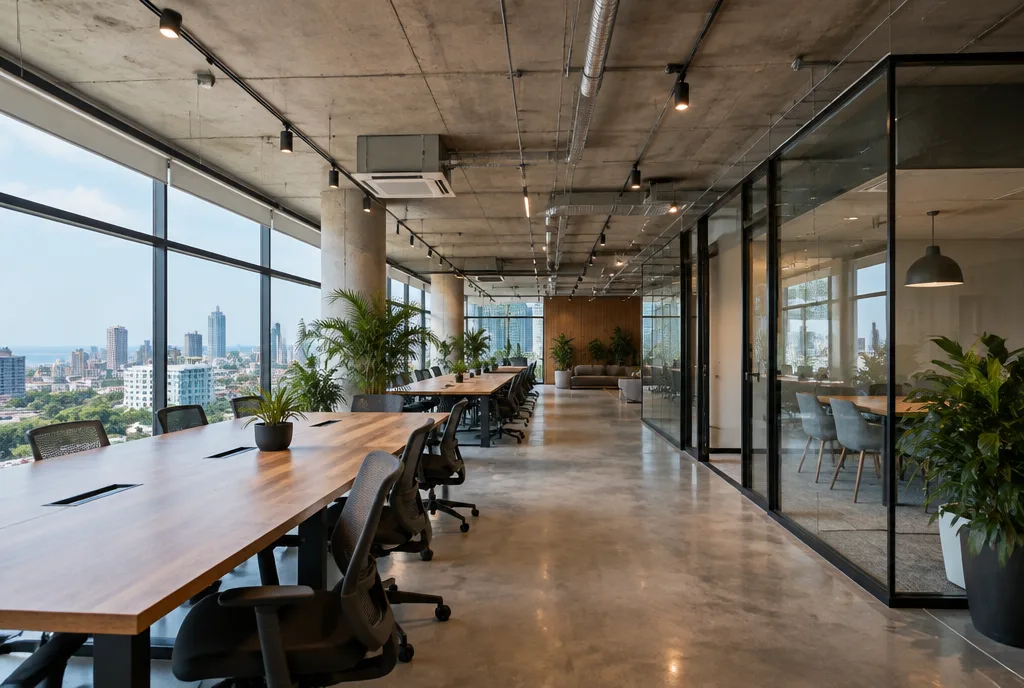 Co Working Office Interior Design for Colombo 02 exterior house design by Structa Engineering
