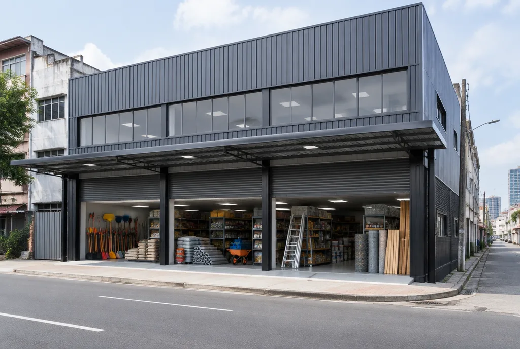 Hardware Store Facade Design for Colombo 10 exterior house design by Structa Engineering
