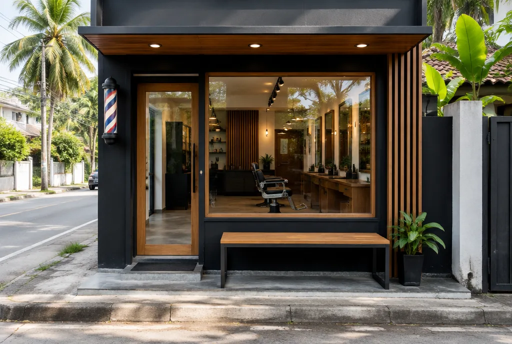 Barber Shop Design for Colombo 05 exterior house design by Structa Engineering