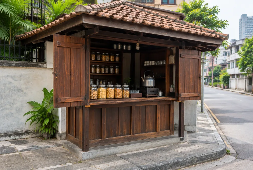 Tea Kiosk Design for Colombo 06 exterior house design by Structa Engineering