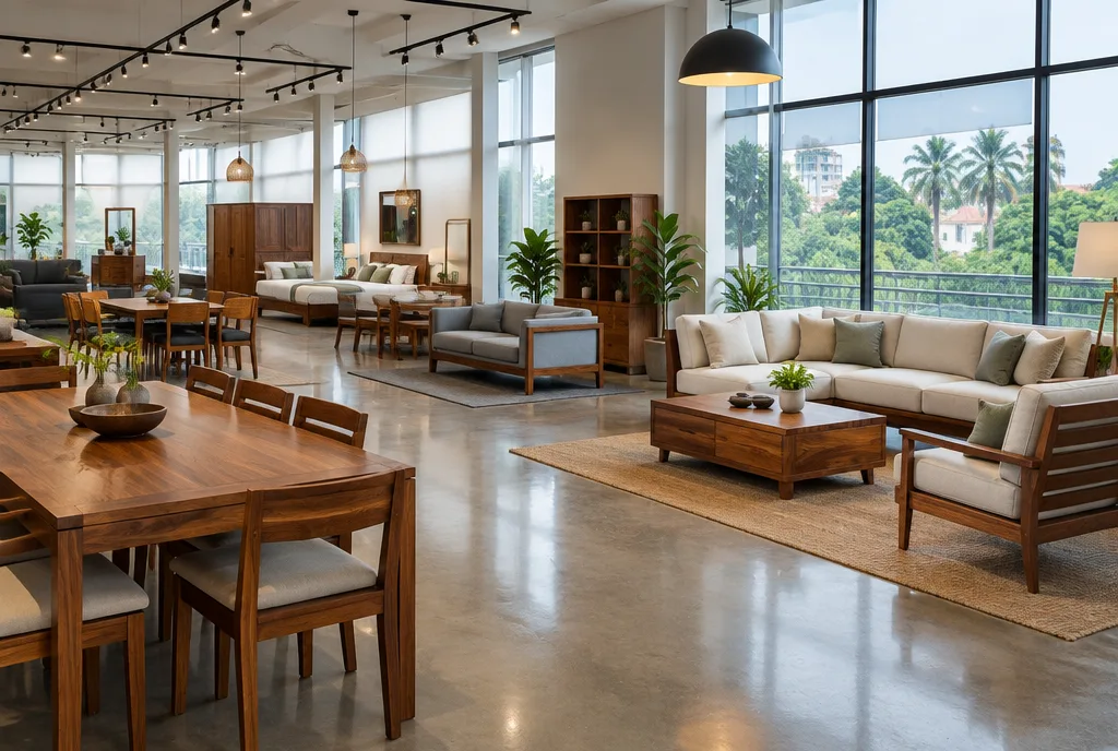 Furniture Showroom Design for Maharagama exterior house design by Structa Engineering