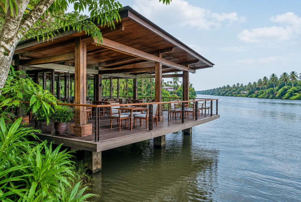 Riverside Cafe Design for Kalutara exterior house design by Structa Engineering