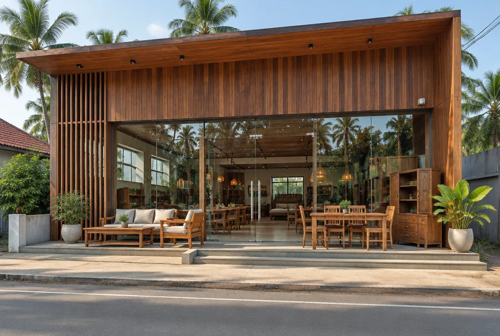 Furniture Workshop Showroom Design for Moratuwa exterior house design by Structa Engineering