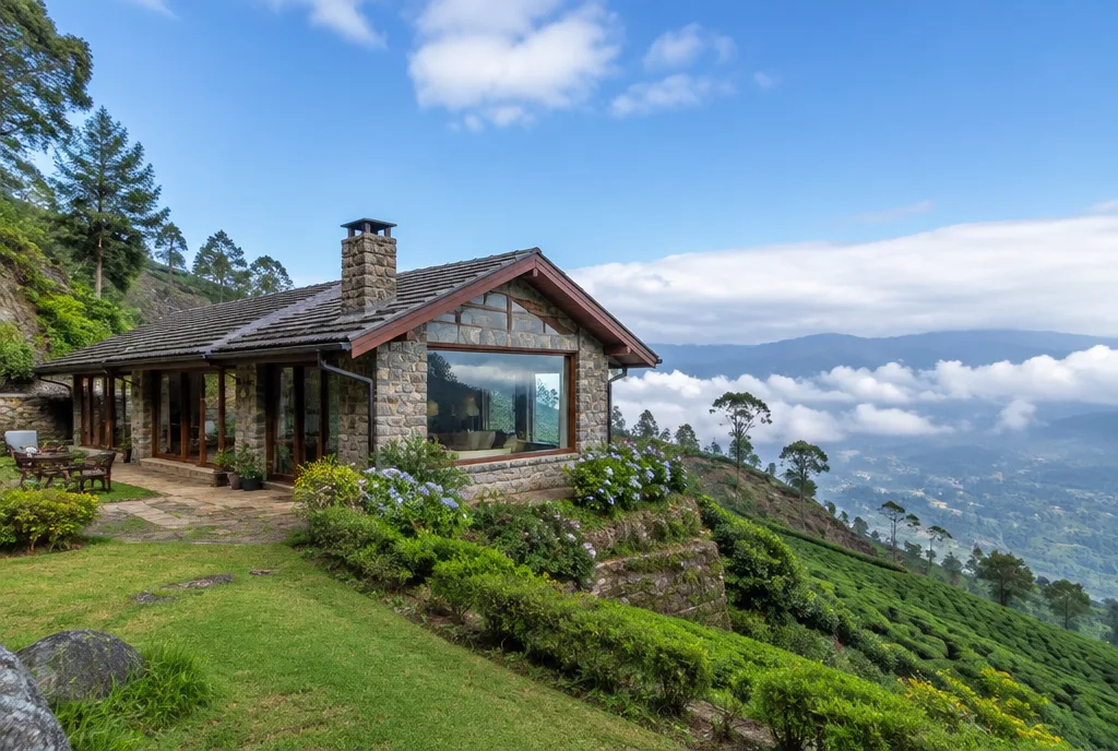 Cliff-Edge Tea Estate Bungalow Design for Haputale exterior house design by Structa Engineering