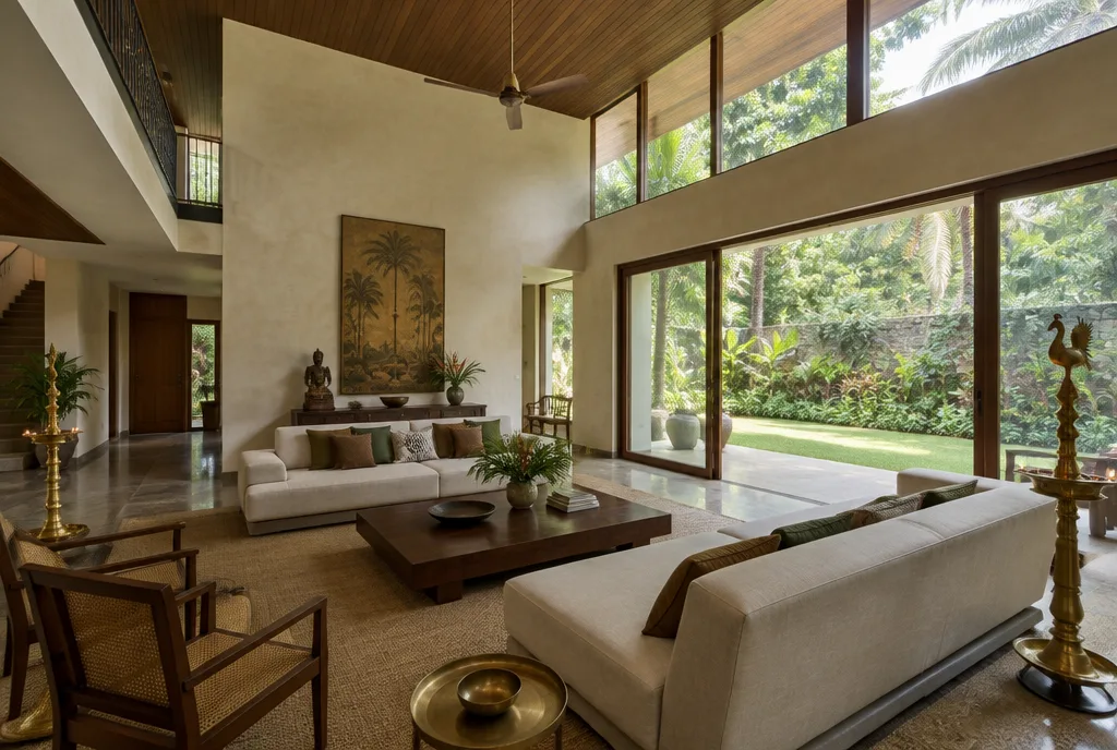 Living Room Design for Colombo 07 exterior house design by Structa Engineering