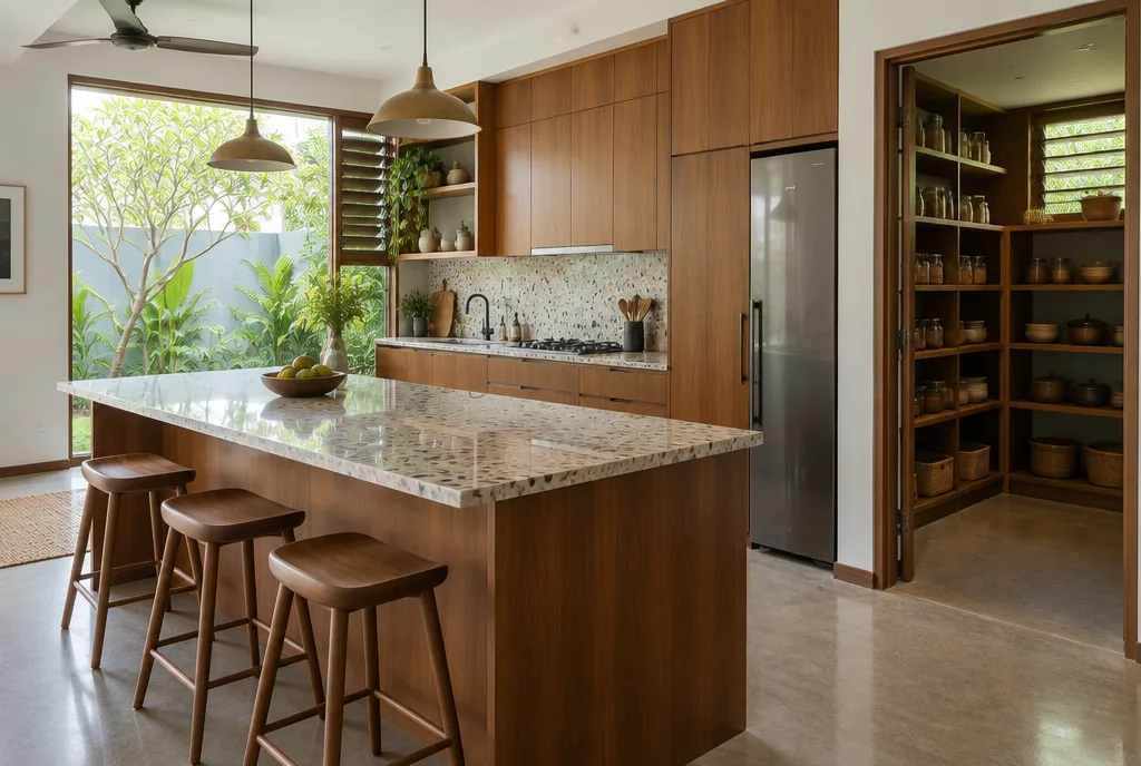 Open Plan Kitchen And Pantry Design for Colombo 05, Sri Lanka — illustrative interior design reference