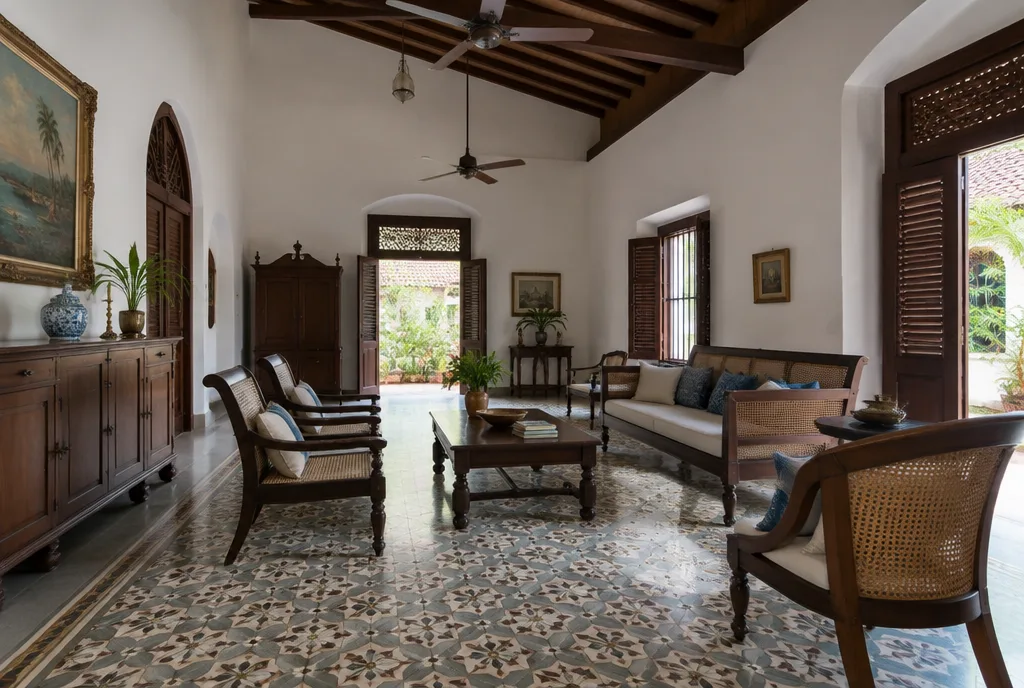 Colonial Style Living Room Design for Galle, Sri Lanka — illustrative interior design reference