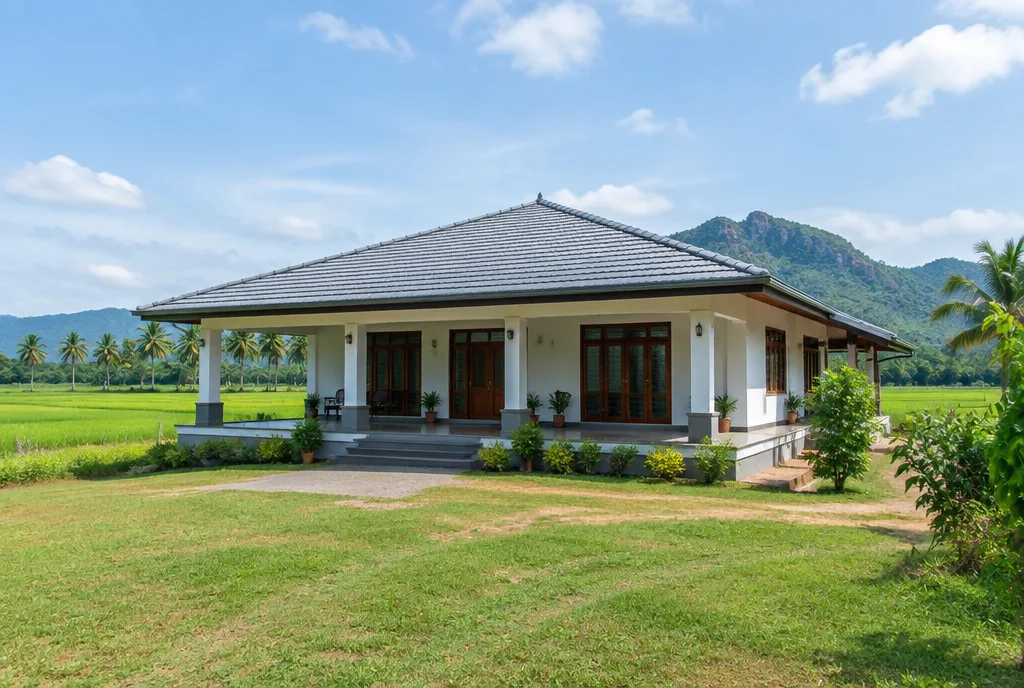 Paddy Country Home Design for Ampara exterior house design by Structa Engineering