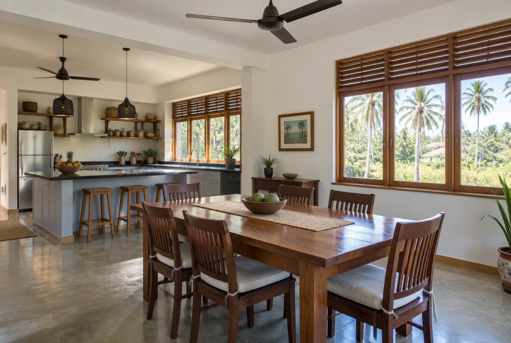Family Kitchen And Dining Design for Matara, Sri Lanka — illustrative interior design reference