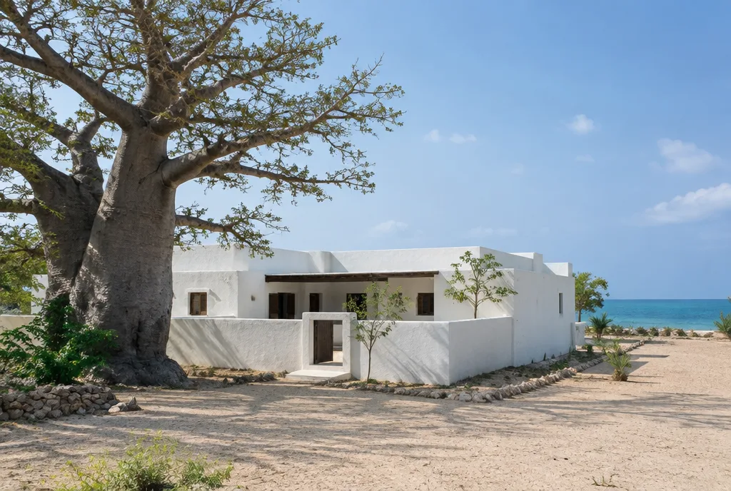 Arid Coastal House Design for Mannar exterior house design by Structa Engineering