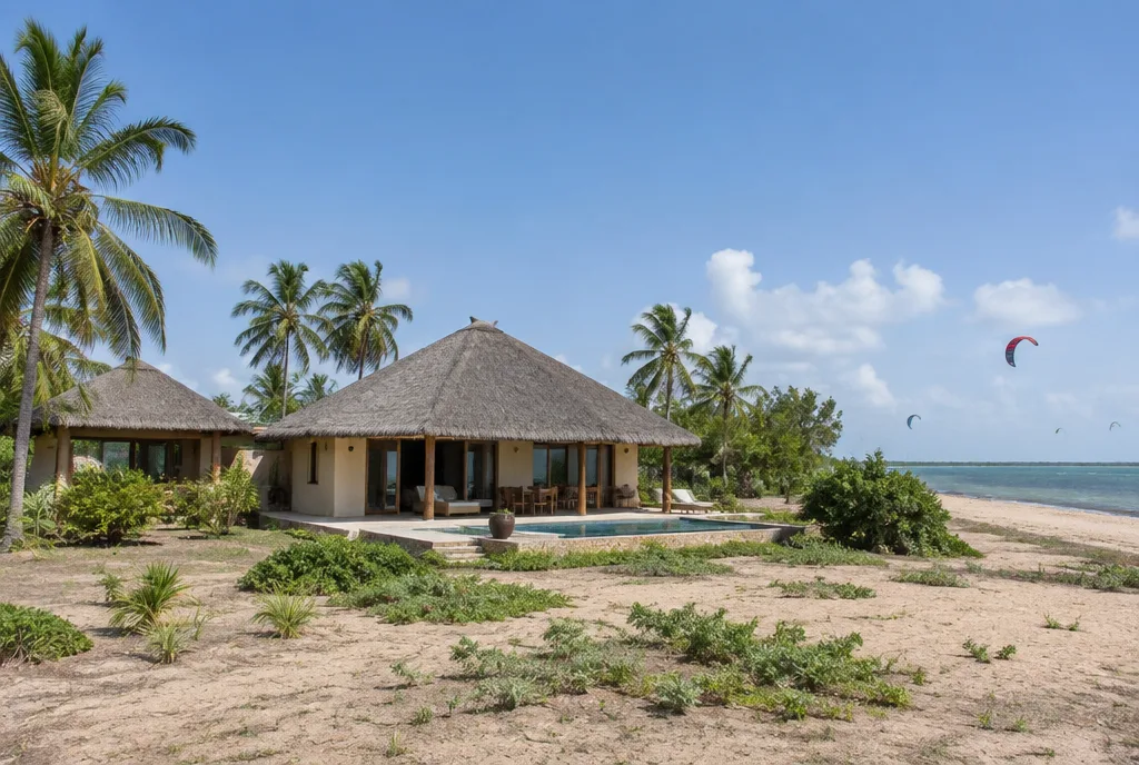 Kite-Surf Beach Villa Design for Kalpitiya exterior house design by Structa Engineering