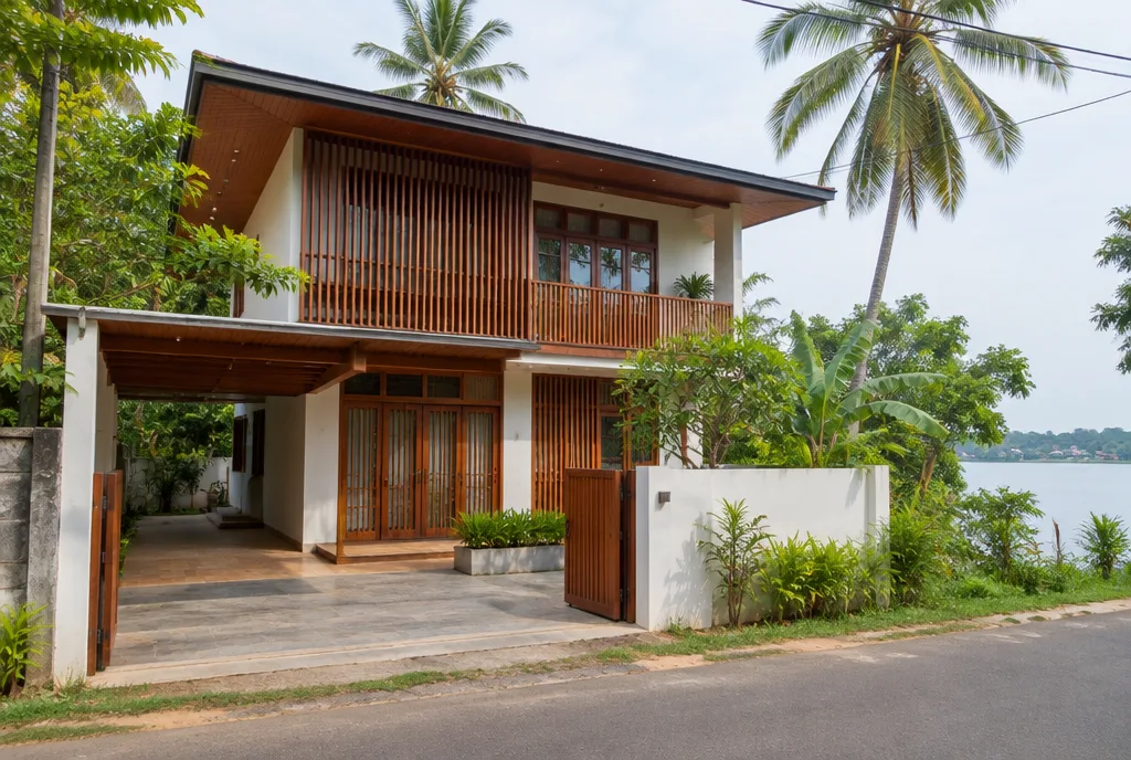Timber-crafted family home design concept for Moratuwa