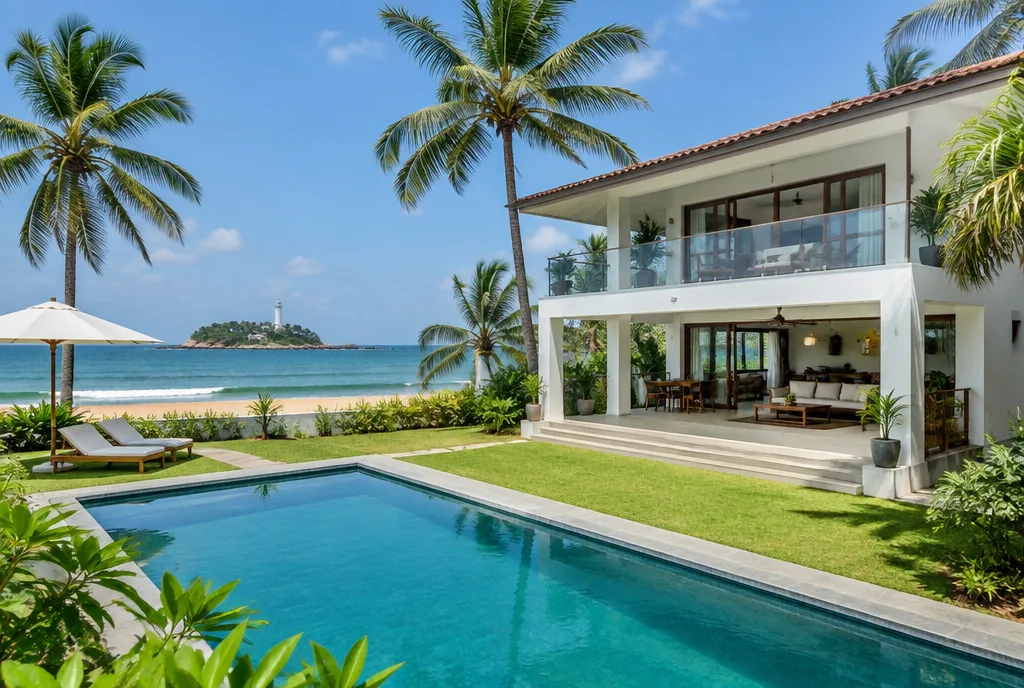Beach villa design concept for Beruwala, Sri Lanka