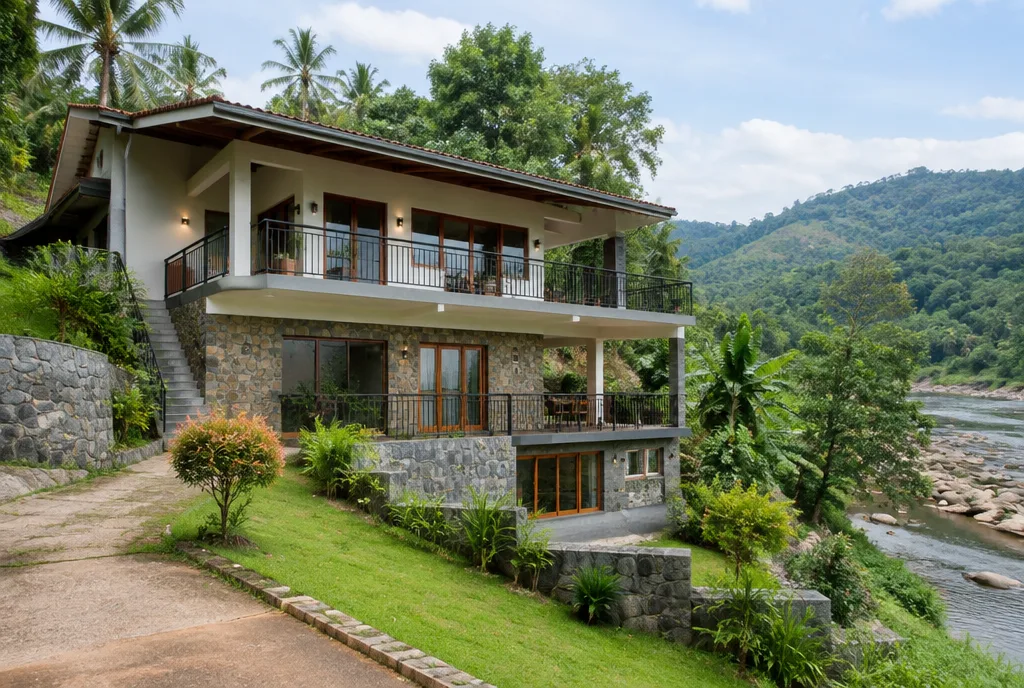 Riverside hill home design concept for Avissawella, Sri Lanka