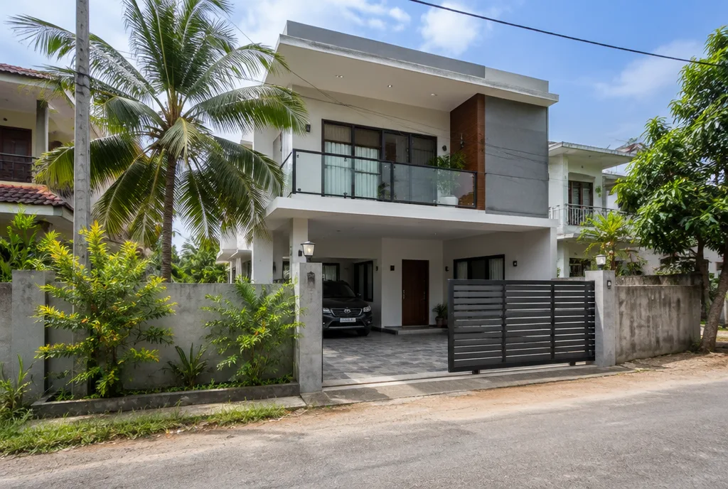 Compact Urban Home Design for Wattala exterior house design by Structa Engineering