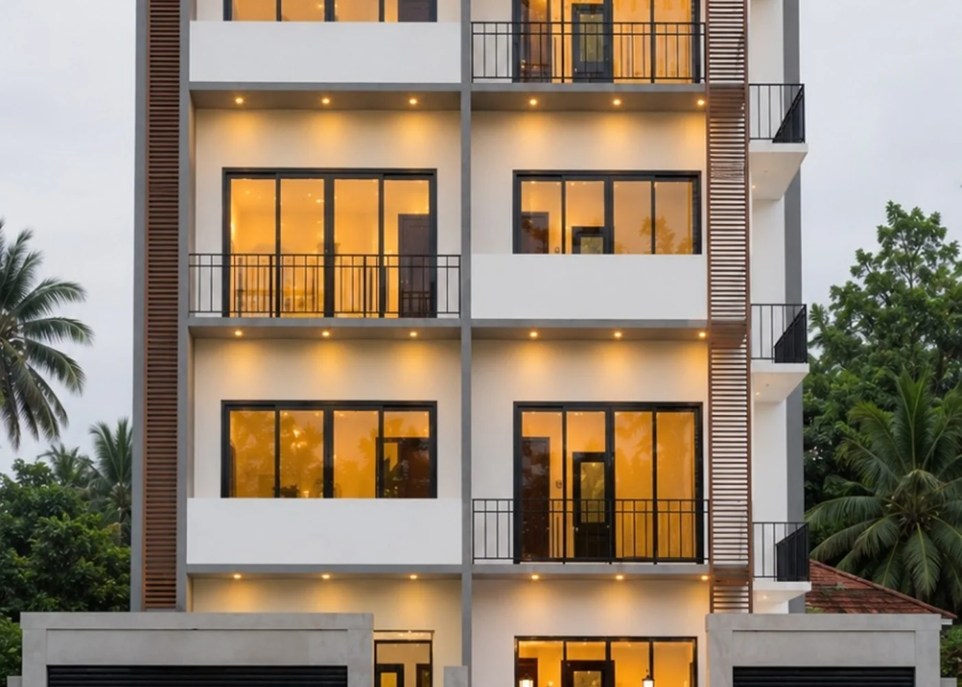 Design visualisation of the proposed four-unit apartment, not a photograph of a completed building